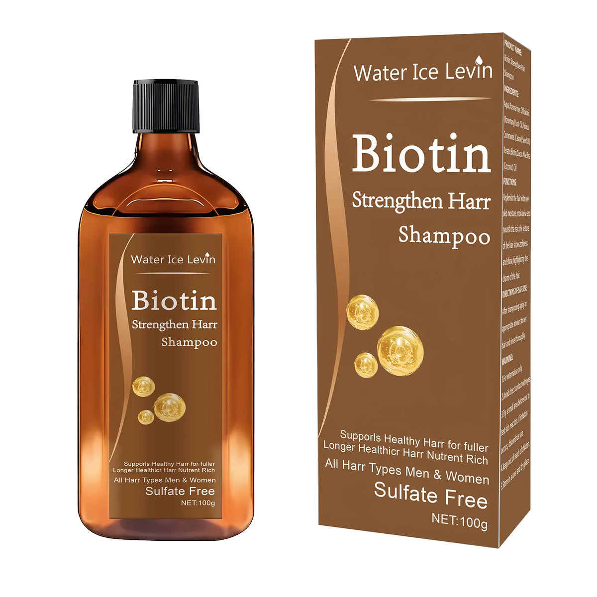 Biotin hair Growth shampoo anti-hair loss treatment for men and women rapid thickening and re-oil beauty health